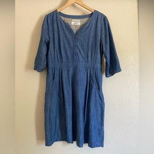 Seasalt Cornwall Chambray 3/4 Sleeve Dress